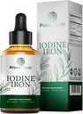 Prime Code [ 2 in 1] Iodine Liquid Supplement Drops for Thyroid 250mcg - Supports Thyroid Health Skin Health - Organic, Vegan, Non-GMO, Alcohol and Gluten-Free
