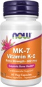 AHORA Suplementos de alimentos, vitamina K2 (MK-7) 300 mcg, fuerza extra, ayuda a la salud ósea*, 60 cápsulas de verduras