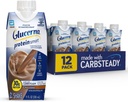 Glucerna Protein Smart Diabetes Care Shake, Chocolate, Diabetic Meal Replacement to Support Blood Sugar Management, 30g Protein, 150 Calories, Listo para beber, 11-fl-oz Bottle, 12 Pack