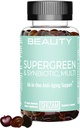 SUPERGREENS Super Greens Superfood Gummies w Spirulina Moringa Lions Mane Turmeric Green Tea Elderberry Ashwagandha
