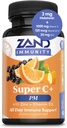 Zand Immunity Super C+ PM, Nighttime Immune Support Plus Melatonin, 1000mg PureWay-C Vitamin C, Zinc, D3 & Elderberry, Enhanced Absorption - 60 Tablets, 30 Servings
