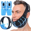 REVIX Tejido de Sabiduría Tejido Agarre de cabeza con mandíbula de costura 3D para cirugía facial Oral Dolor de dolor para TMJ, extracción de dientes " Quitado extra, con 4 Hot Cold Gel Packs Reutilizables, Negro