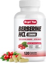 Suplemento bereberina 1500mg con canela de Ceylán - Bereberina cápsulas con melón bitter, Banaba hoja, Gymnema Syivestre para inmuno, metabolismo, digestión " salud del corazón, Vegan 120 cápsulas