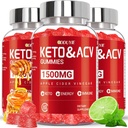 (3 Pack) Manzana Vinagre Gummies Silencioso Keto ACV Gummies for Support Metabolism & Fat Burn with Vitamin B6 &amp; B12 ← ACV Suplemento Silencio Lemon Honey Flavor  180 Vegan for Women and Men
