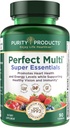 Purity Products Perfect Multi Super Essentials - Multivitamin + Frutas y Verduras + Promueve Día y Visión Nocturna saludables con Lutein, Zeaxanthin y Currant Negro Extracto - 90 cápsulas