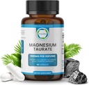 Suplemento de Taurate de Magnesio Natural 1500 mg con 90 cápsulas - 30 días de suministro de apoyo al sueño, salud cardíaca, relajación, equilibrio de presión arterial y energía