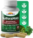 SulforaMAX (60 cápsulas) - Sulforaphane Broccoli Immunity Supplement - Immune Support, Heart, Liver, Brain Health - Vegan, Vegetarian, Non-GMO, 10,000 MCG Sulforaphane