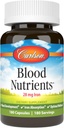 Carlson - Nutrientes de Sangre, 28 mg Hierro, Desarrollo de Sangre, Absorción de Hierro y Bienestar Optimal, 180 cápsulas