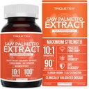 Saw Palmetto Extract – 10X Potency, Pharmaceutical Grade Strength - Plus Pumpkin Seed Oil - Apoya la salud de la próstata, Alivia los problemas de orina, apoya el crecimiento del cabello, DHT Blocker – 60 Softgels