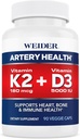 Suplemento de salud de la arteria húmeda, vitamina K2 (180mcg) &amp; vitamina D3 (5000iu), 90 cápsulas vegetales
