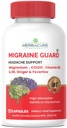 MIGRAINE Guard ® New Migraine Relief Headache Prevention, Clinically Proven COQ10, VIT B2, VIT B6, Feverfew, Magnesium GLYCINATE, Ginger, Excepcional Response During Trials Made in Canada