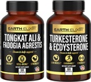 Tierra Elixir Fadogia Agrestis 600mg y Tongkat Ali 500mg + Turkesterone1000mg y Ecdysterone 1000mg Supplments (180 Capsules) Bundle