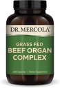 Dr. Mercola Grass Fed Beef Organ Complex, 30 Servings (180 Capsules), Suplemento dietético, soporta funciones circulatorias inmunitarias, non-GMO