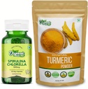 ORGANIC ZING Spirulina Capsules- 30Cap &amp; Turmeric Powder- 115g