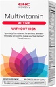 Multivitamina de GNC Mujeres Activo Sin Hierro, Apoya un Estilo de Vida Activo, 30+ Fórmula Nutriente, Promueve Bone & Conjunto Salud, Ayuda a la Producción Energética, 180 Caplets
