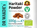 Polvo de Haritaki Orgánica de DR WAKDE (Hirda  durable Terminalia chebula) - 100g (3.5oz) Silencio Pura, Polvo seco y crudo ← Herb ayurvédica Silencio Vegan Silencio Nada Añadido, Nada Eliminado Silencio