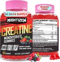 Cretina Monohydrate Gummies for Men &amp; Women, Creatine for Women Chewables Cretine Monohydrate with Taurine & Vitamin B12, Pre-Workout Gummies for Max Strength, Energy & Endurance, Berry 60 Counts