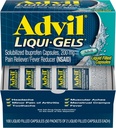 Alimentador de Dolor y Reductor de Dolor Advil Liqui-Gels, Medicamento de Dolor para Adultos con Ibuprofeno 200 mg para Dolor de Cabeza, Dolor de Dolor Menstrual y Alivio de Dolor Conjunto - 50x2 Líquido