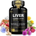 32 en 1 Liver Cleanse Detox &amp; Repair Formula con Apple Sider Vinegar, Milk Thistle Suplemento, Artichoke, Dandelion Root Suplemento - Non-GMO & Vegan Herbal Liver Support &amp; Repair