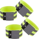 Bandas reflectantes para hombres y mujeres ← Reflectors for Runners, Cycling, Walking Ø Conjunto de 4 Bandas de tobillo reflexivas, Bandas de brazo, Wristbands ← Tape Reflector Proporcionar alta visibilidad Aplicación de seguridad