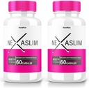 (2 Pack) Nexaslim Capsule, Nexaslim Metabolism Booster Fórmula, Suplemento dietético para la pérdida avanzada de peso, Máxima fuerza de esfuerzo Píldoras naturales para la reducción de la grasa del vientre, Nexa Slim Review (120 cápsulas)