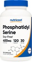 Nutricost Phosphatidylserine 400mg, 120 Capsules - Soy Free, 30 Servings, Vegetarian Friendly, Non-GMO, Gluten Free