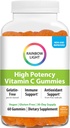 Rainbow Light High-Potency Vitamin C Gummies, Suplemento Gummy proporciona soporte antioxidante e inmunológico, con vitamina C, Vegan y Gluten Gratis, 60 Con