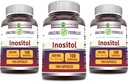 Fórmulas increíbles Inositol 500 Mg Silencio Capsules Suplemento Silencio No Gluten-Free Silencio Hecho en EE.UU. (Pack of 3 Silencio 100 Conde)