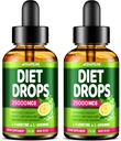 (Pack of 2) Diet Drops - Made in USA - Appetite Suppressant for Women &amp; Men - Natural Metabolism Booster - Diet Drops with Garcinia Cambogia, L-Arginine & L-Glutamine 1 Fl Oz
