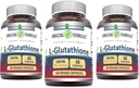 Fórmulas asombrosas Reducidas L-Glutathione Suplemento TENIDO 500 Mg Por Serving Silencio 60 Veggie Capsules ← No-GMO TEN Gluten Free TEN made in USA TEN (Pack of 3)
