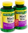 Spring Valley - Flush Free Niacin (B-3) 500 mg, 240 cápsulas (2 botellas de 120)