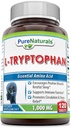 Naturales puros L-Tryptophan Suplemento TENIDO 1000 Mg Por Serving TENIDO 120 Tablets ← Non-GMO ANTE Gluten-Free TEN Made in USA