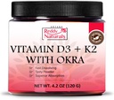 Reddy Naturals Vitamina D3 K2 Powder con Okra - Planta-Basada, Acelerada con Sabores Naturales, No-GMO- Daily Wellness Fórmula - 4.2 OZ (120g)