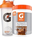 Bundle of Gatorade Shaker Bottle for Gym, 28 Ounce, Plastic and Gatorade Whey Protein Powder, Chocolate