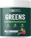 Biomental Greens Supplement- Berries-Detox - Digestive Health, Antioxidant Blend, Greens Powder - Premium Green Immune Support Suplemento Nutricional - Gut Support for Men and Women 9.5 oz