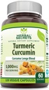 Herbal Secrets Turmeric Curcumin Suplemento TENIDO 1000 Mg Por Serving TEN 120 Veggie Capsules ANTE Blend of Turmeric Powder " Turmeric Extract ← Non-GMO TEN Gluten Free ← Made in USA