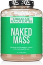 NAKED Vegan Mass - Chocolate Peanut Butter - 1.290 Calories, Nada Artificial, All Natural Chocolate PB Weight Gainer Protein Powder, Non-GMO, Soy &amp; Gluten Gratis - 8LB Bulk - 11 Servings