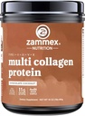 Zammex Multi Collagen Protein Powder, Tipo I & III & V & X, Hidrolyzed Collagen Peptides for Women &amp; Men, Supports Hair and Skin, Gut Health, 41 Servings, Chocolate