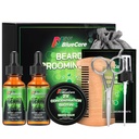 Beard Care Kit - Contiene (1) cada uno de aceites de barba (Sandalwood " Unscented), Biotin Beard Growth Balm, Comb and Scissors for Grooming and Trimming - Beard Care Daddy Gifts for Men Him Dad Husband