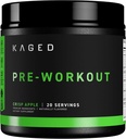 Kaged Original Pre Workout Powder ← Krisp Apple ← Pre-Kaged Silencio Formulado con Creatine, Beta Alanine, Pure Caffeine TEN 20 Servings