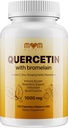 Quercetina avanzada con bromelaina - 120 cápsulas con arandela, hervidor de picado, resveratrol, zinc, vitamina C &amp; D - Hecho en los EE.UU.