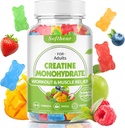 softbear 5000mg Critine Monohydrate Gummies for Hombre Mujeres, Vegan Creatine HCL Suplemento Pre Workout Gummies for Muscle Builder Strength Mixed Flavor 60 Con