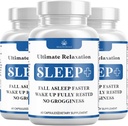 Relaxation Sleep Aid, Natural Non-Habit Forming, Sleep Supplement Developed to Support for Longer & Better Sleep, Chamomile, Magnesium, Melatonin, Ashwagandha, GABA, Drug-Free (180 Conteo)