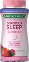 Bounty Optimal Solutions Gorgeous Sleep Melatonin 5mg Gummies with Collagen, 60 Count, Assorted Fruit Flavors, 30 Total Servings