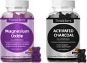 Gamas de carbón activados 400mg, óxido de magnesio Gummies 500mg Azúcar gratis para adultos &amp; niños, más rápido para limpiar, detox, gas Alivio, Gut " Oral Health, el mejor formulario para la ‘Digestión’