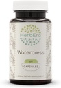 HerbEra Watercress 60 cápsulas, 800 mg, gotas líquidas concentradas Watercress Natural (Nasturtium Officinale) Herb seco (60 cápsulas)