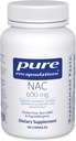 Pure Encapsulations NAC 600 mg - N-Acetyl Cysteine NAC Supplement for Lung Health & Immune Support, Liver Support & Antioxidants* - with Freeform N-Acetyl-L-Cysteine - 90 Capsules