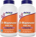 Ahora D-Mannose 500 mg, 300 cápsulas (Pack of 2) - Vegan Non GMO Suplemento para Mujeres y Hombres - Apoyo Saludable Urinary Tract, Limpia la vejiga