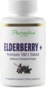 Paradise Herbs Elderberry with Zinc Extract, Supports Body's Natural Defenses, Super Potent, Ultra Pure, Vegan, Non GMO, Gluten Free, 60 Vegetarian Capsules