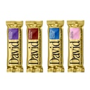 David, Protein Bar, Sample Pack, Variety Pack, Pack of 4 Protein Bares Silencio 28g de Protein ← 150 Calories  0g of Sugar - High Protein, Low Carb, Gluten Free Protein Bar